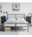 vidaXL Bedside Cabinets 2 pcs Black 36x39x78 cm Steel