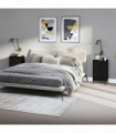 vidaXL Bedside Cabinets 2 pcs Black 40x35x70 cm Engineered Wood