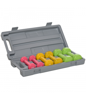 HOMCOM 6kg Dumbbell Fitness Weights Set for Men and Women, Home Gym Workout