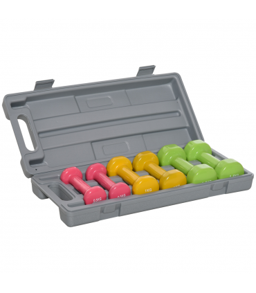 HOMCOM 6kg Dumbbell Fitness Weights Set for Men and Women, Home Gym Workout