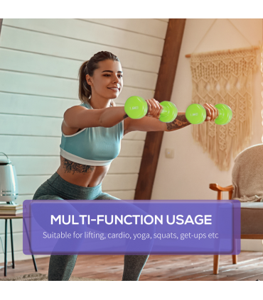 HOMCOM 6kg Dumbbell Fitness Weights Set for Men and Women, Home Gym Workout