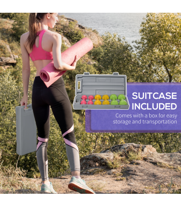 HOMCOM 6kg Dumbbell Fitness Weights Set for Men and Women, Home Gym Workout