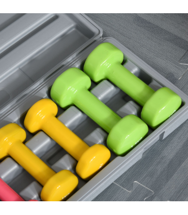 HOMCOM 6kg Dumbbell Fitness Weights Set for Men and Women, Home Gym Workout