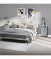 vidaXL Bedside Cabinets 2 pcs Concrete Grey 40x35x70 cm Engineered Wood