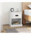 vidaXL Bedside Cabinets 2 pcs High Gloss White 39x39x47.5 cm Engineered Wood