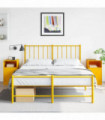 vidaXL Bedside Cabinets 2 pcs Mustard Yellow 34.5x39x62 cm Steel
