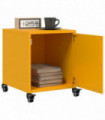 vidaXL Bedside Cabinets 2 pcs Mustard Yellow 36x39x43.5 cm Steel