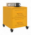 vidaXL Bedside Cabinets 2 pcs Mustard Yellow 36x39x43.5 cm Steel