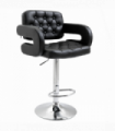HOMCOM Adjustable Height Barstool Steel Pole PU Leather Bistro Home Kitchen