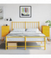vidaXL Bedside Cabinets 2 pcs Mustard Yellow 36x39x78 cm Steel