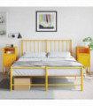 vidaXL Bedside Cabinets 2 pcs Mustard Yellow 36x39x78 cm Steel