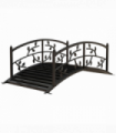Outsunny 1.2M Classic Arch Bridge for Ponds Creeks Streams Borders, Black