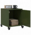 vidaXL Bedside Cabinets 2 pcs Olive Green 36x39x43.5 cm Steel