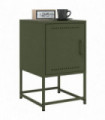 vidaXL Bedside Cabinets 2 pcs Olive Green 36x39x60.5 cm Steel