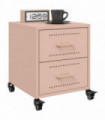vidaXL Bedside Cabinets 2 pcs Pink 36x39x43.5 cm Steel