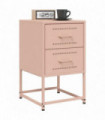 vidaXL Bedside Cabinets 2 pcs Pink 36x39x60.5 cm Steel