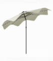 Outsunny Garden Parasol Umbrella with LED Lights and Tilt, Table Umbrella
