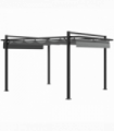 Outsunny 3 x 4m Pergola with Retractable Roof and Aluminium Frame, Grey