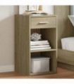 vidaXL Bedside Cabinets 2 pcs Sonoma Oak 35x34x65 cm Engineered Wood