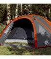 vidaXL Camping Tent Dome 4-Person Orange Waterproof