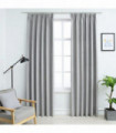 vidaXL Blackout Curtains with Hooks 2 pcs Grey 140x225 cm