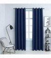 vidaXL Blackout Curtains with Metal Rings 2 pcs Blue 140x175 cm