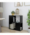 vidaXL Book Cabinet Black 60x24x63 cm Engineered Wood