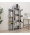 vidaXL Book Cabinet Concrete Grey 86x25.5x140 cm Engineered Wood