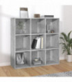 vidaXL Book Cabinet Concrete Grey 98x29x97.5 cm Engineered Wood