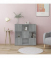 vidaXL Book Cabinet Grey Sonoma 90x30x90 cm Engineered Wood