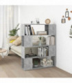 vidaXL Book Cabinet Room Divider Concrete Grey 100x24x124 cm