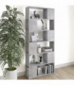 vidaXL Book Cabinet Room Divider Concrete Grey 80x24x186 cm Engineered Wood