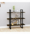 vidaXL Book Cabinet Smoked Oak 100x30x105 cm Engineered Wood