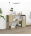 vidaXL Book Cabinet Sonoma Oak 100x24x63 cm Engineered Wood