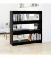vidaXL Book Cabinet/Room Divider Black 100x30x103 cm
