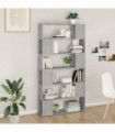 vidaXL Book Cabinet/Room Divider Grey Sonoma 100x24x188 cm