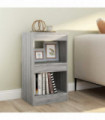 vidaXL Book Cabinet/Room Divider Grey Sonoma 40x30x72 cm
