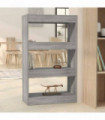 vidaXL Book Cabinet/Room Divider Grey Sonoma 60x30x103 cm Engineered Wood