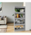 vidaXL Book Cabinet/Room Divider Grey Sonoma 60x30x135 cm Engineered Wood