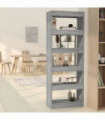 vidaXL Book Cabinet/Room Divider Grey Sonoma 60x30x166 cm Engineered Wood