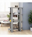 vidaXL Book Cabinet/Room Divider Grey Sonoma 80x30x123.5 cm