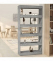 vidaXL Book Cabinet/Room Divider Grey Sonoma 80x30x166 cm Engineered Wood