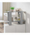 vidaXL Book Cabinet/Room Divider Grey Sonoma 80x30x51 cm