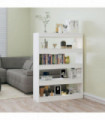 vidaXL Book Cabinet/Room Divider High Gloss White 100x30x135 cm