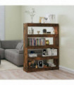 vidaXL Book Cabinet/Room Divider Smoked Oak 100x30x135 cm