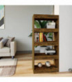 vidaXL Book Cabinet/Room Divider Smoked Oak 60x30x135 cm Engineered Wood
