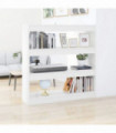 vidaXL Book Cabinet/Room Divider White 100x30x103 cm