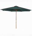Outsunny Wooden Garden Parasol with Rope Pulley Mechanism and 8 Ribs Dark Green