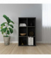 vidaXL Book Cabinet/Sideboard Black 66x30x98 cm Engineered Wood