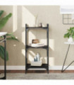 vidaXL Bookcase 3-Tier Black 40x30x86 cm Engineered Wood